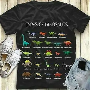 

Type Of Dinosaurs Men Cotton Tshirt Black S 5Xl Ultra Cotton Gift For Men