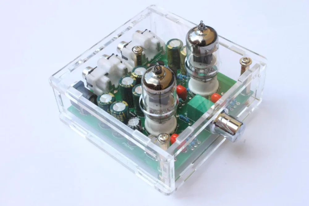 

AC 12V 6J1 Valve Pre-amp Tube PreAmplifier Board Headphone Amplifier Buffer case