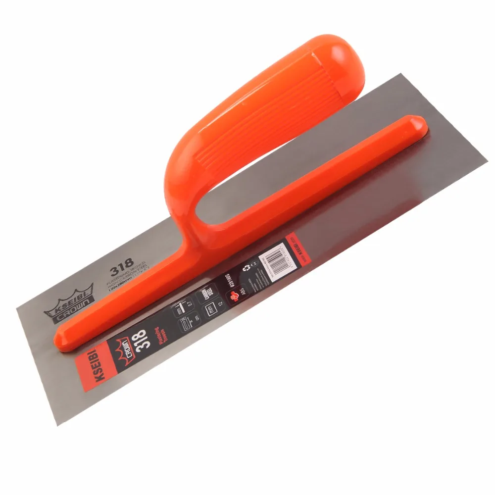 

KSEIBI 28x12cm Plastering Finishing Trowel Steel Blade ABS Plastic Handle Flat for Smooth Finishing #281905