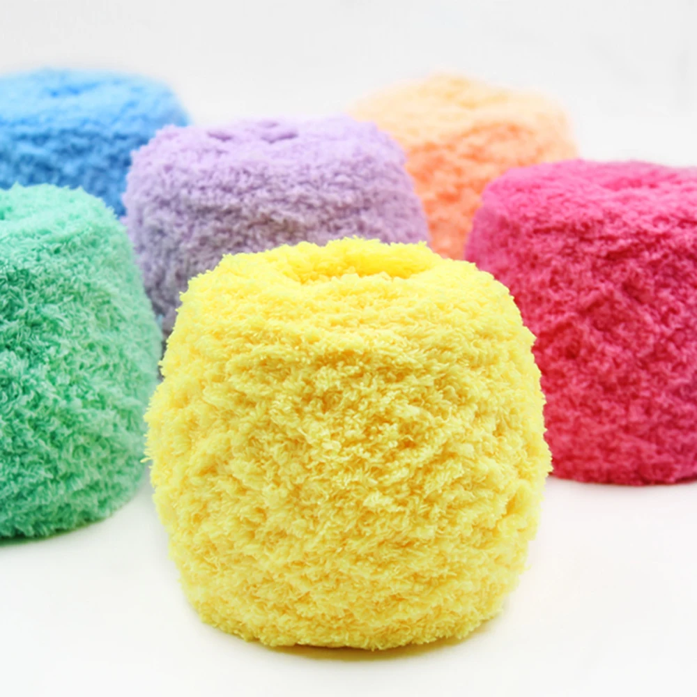 

DIY Knitting Crochet Yarn Cashmere Yarn Soft Warm Baby Yarn Hand-woven Wool Coral Cashmere Plush For Hand Knitting Supplies