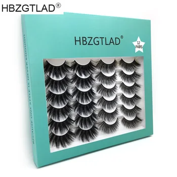 

NEW12 Pairs 3D Eyelashes Thick Soft EyeLash Extensions 100% Hand Made False Lashes Full Strip Eyelashes Various Eye Makeup Tool