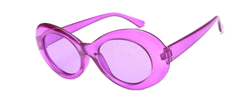 COOYOUNG, женские солнцезащитные очки, Овальные, солнцезащитные очки, блестящие линзы, очки, яркие, цветные, классика, прозрачная оправа, солнцезащитные очки, UV400 - Цвет линз: C9Purple