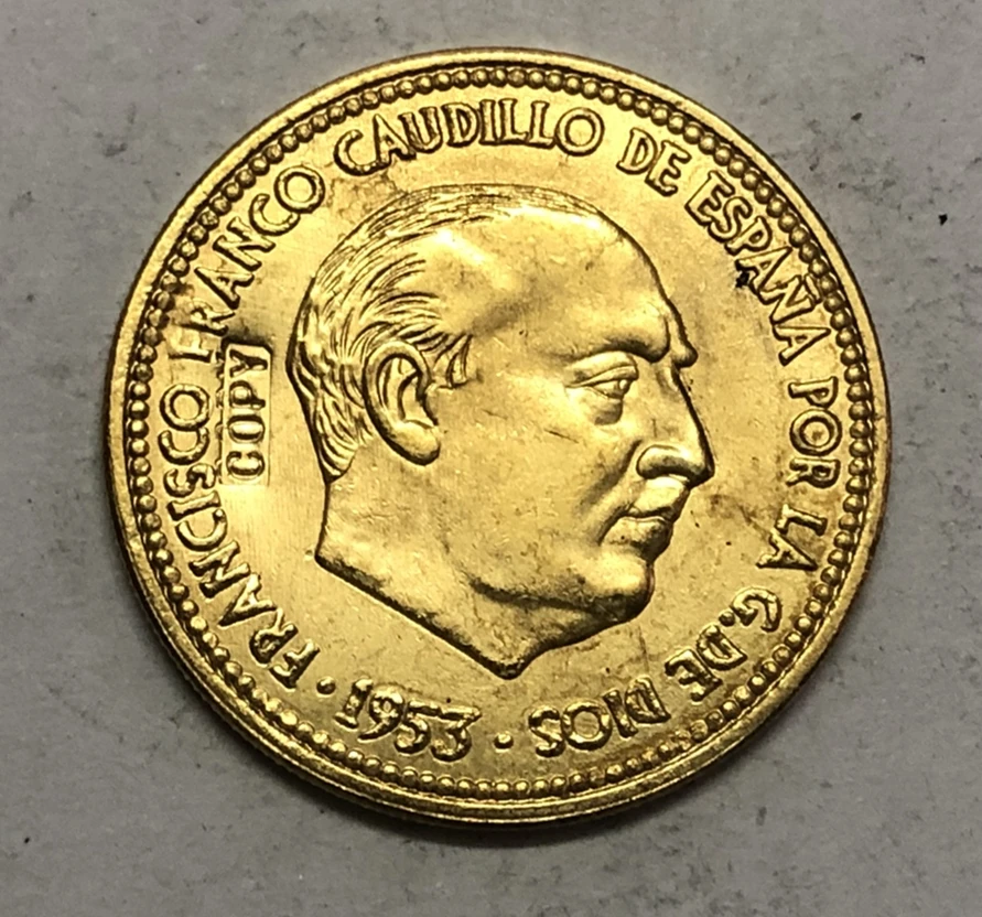 

1953 Spain 2.5 Pesetas-Francisco Franco Copy Coin