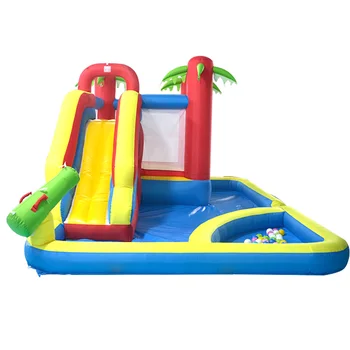 

YARD Bounce House Water Slide Combo Ball Pit Pool Kit Outdoor Play Park 3.1*4.7*2.3 m Inflatable Trampoline Bouncy castle