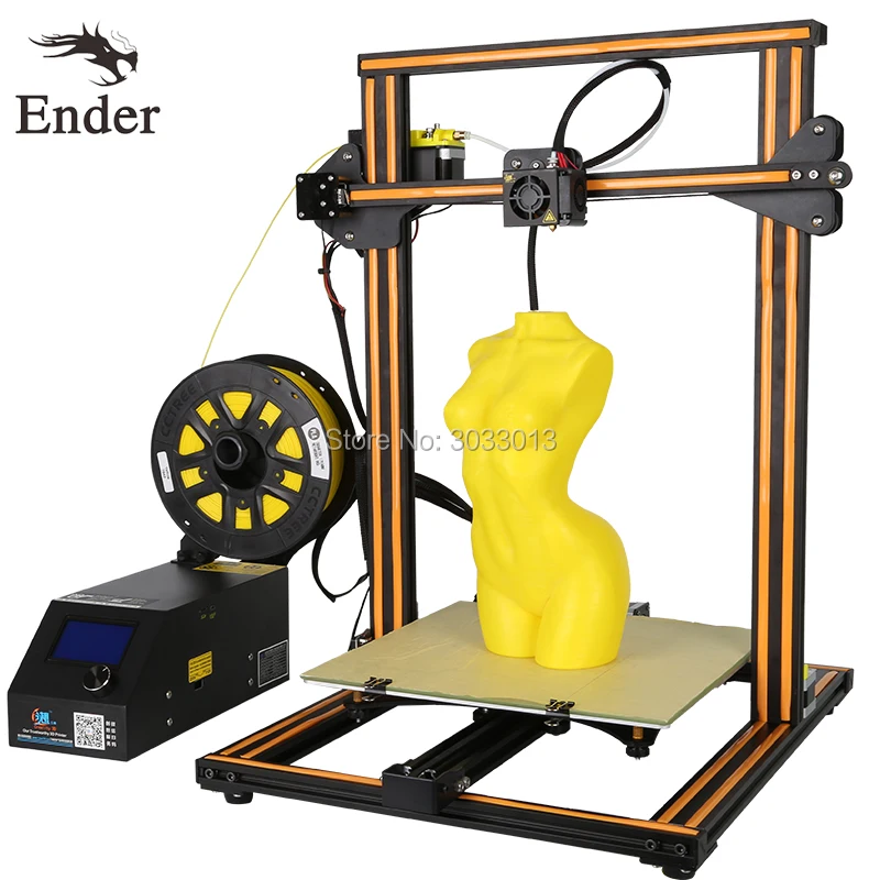 3D принтер набор для самостоятельной сборки prusa i3 большой размер печати 300*300*400 мм