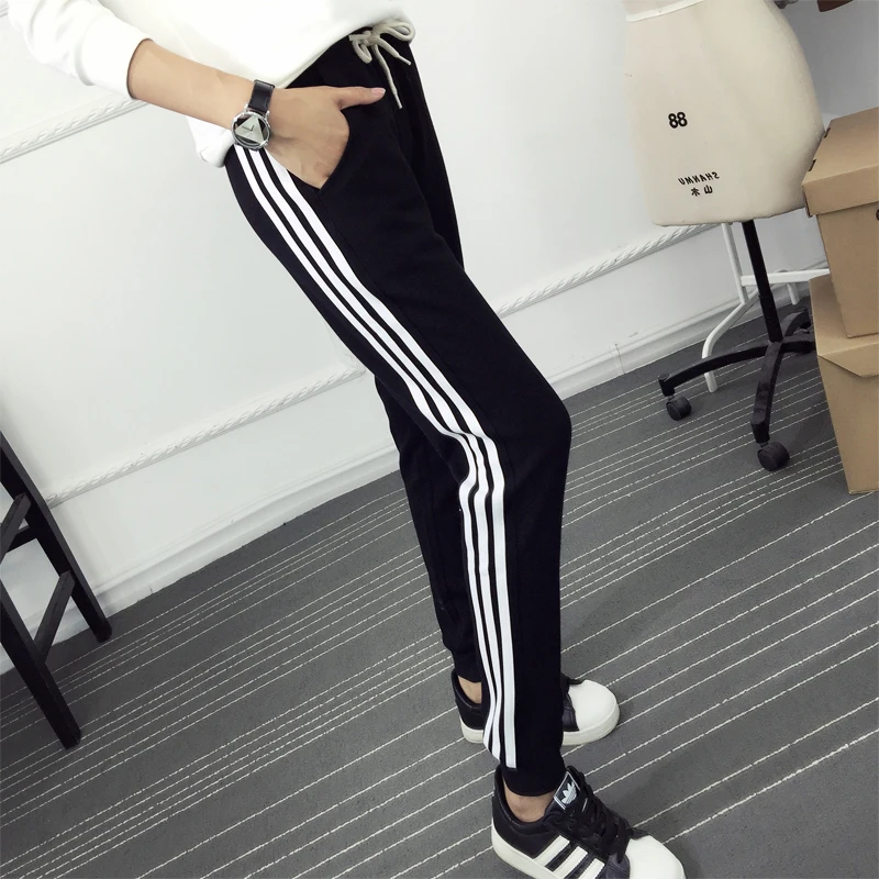 

Women's trousers thin section spring and autumn 2019 new wave black sports pants casual harem pants loose trousers large size