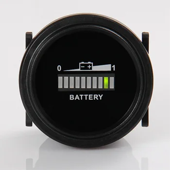 

Round LED Battery Indicator 12v 24v 36v 48v 72v RV'S Golf cart scooter car boat vehicle RL-BI002 Free shipping