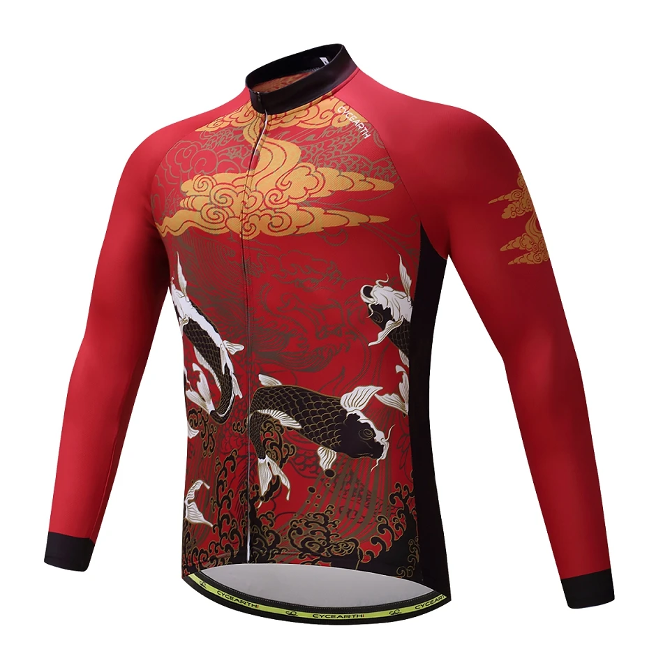 CYCEARTH кофта для велоспорта с длинными рукавами велосипедная одежда футболка с рисунком "Верховая езда" Maillot Ropa De Ciclismo дышащая CELJ001