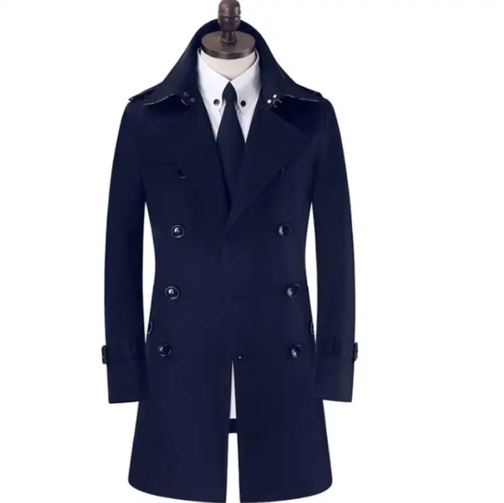 New designer Double breasted clothes mens trench coats man long coat