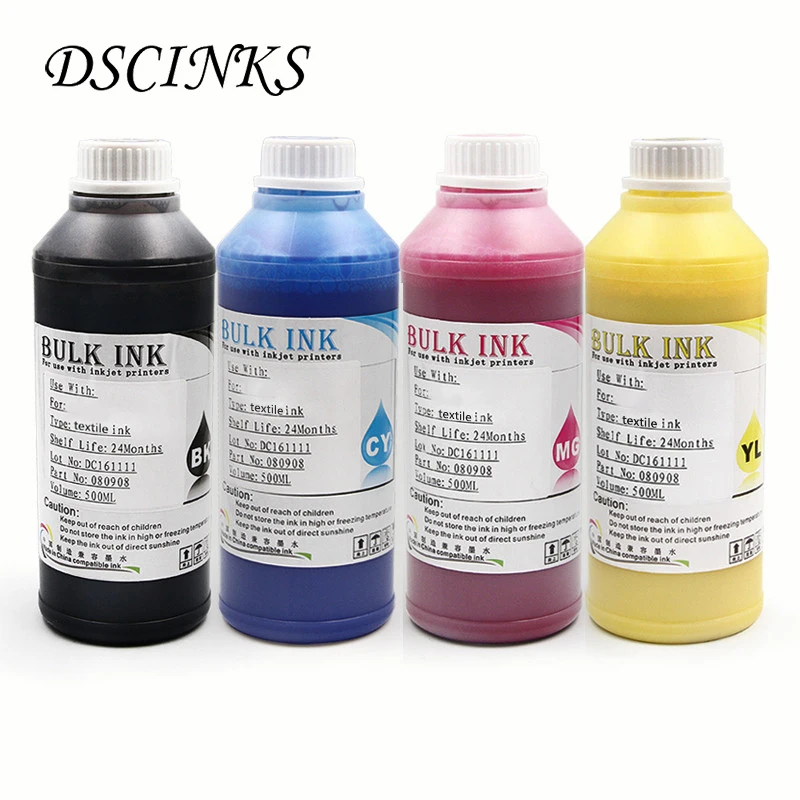 500 мл бутылка DTG чернила для текстиля Roland Mimaki Mutoh Epson DX3 DX4 DX5 DX6 DX7 печатающая головка