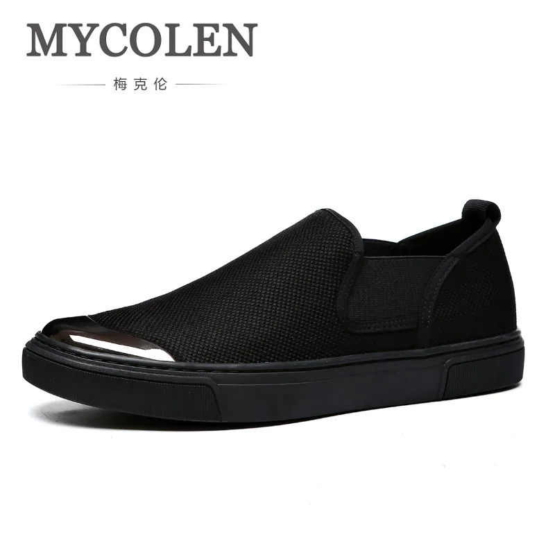 MYCOLEN 2018 Summer New Fashion Mens Shoes Outdoor Loafers Black Men Casual Shoes Minimalist Design Flats Shoes Zapatos Hombres