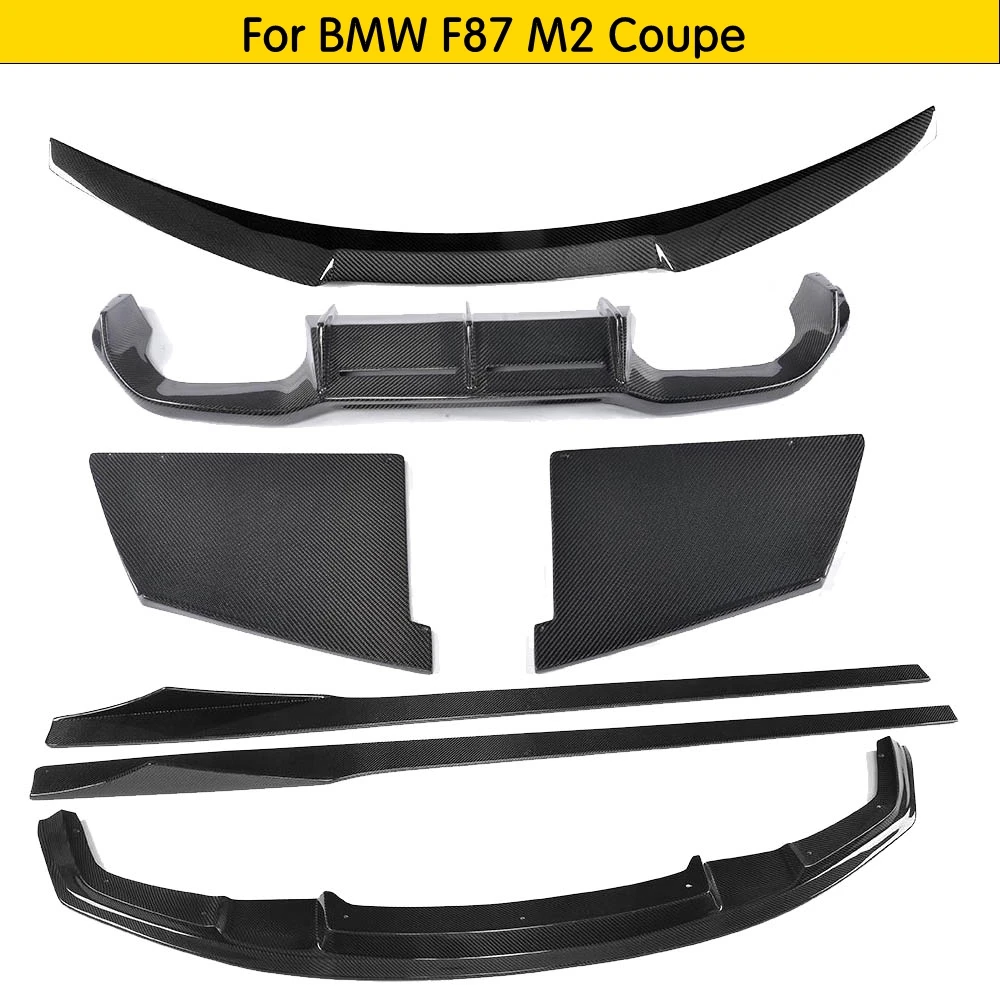 

F87 M2 TMC Style Carbon Fiber Bodykit for BMW F87 M2 Body kit Rear Diffuser Rear Trunk Spoiler Front Lip Side Skirt 2016 - 2018