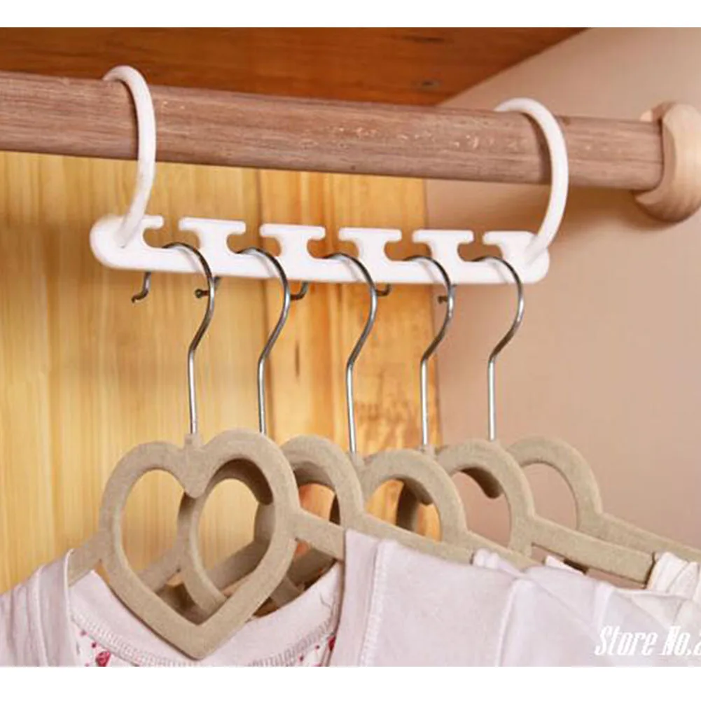

Hot Sale 1pc Space Saving Hanger Plastic Cloth Hanger Hook Magic Clothes Hanger With Hook Closet Organizer