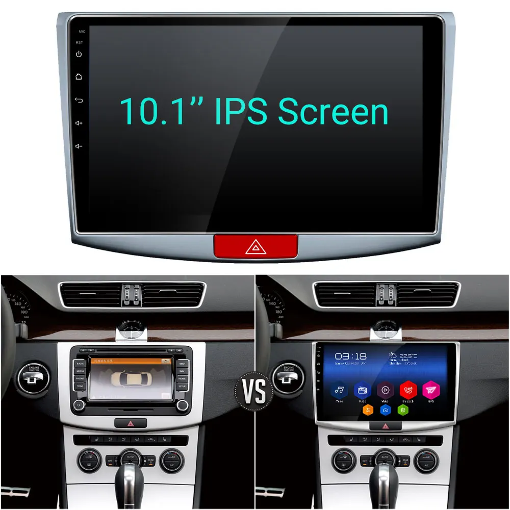 Sale 10.1" IPS 4G DSP Carplay Android 8 Octa Core 4GB RAM 64GB ROM Car DVD Player Stereo GPS For Volkswagen Magotan Passat B6 B7 CC 0