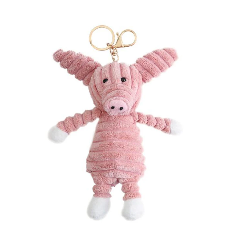 

Cute Cartoon Animal panda Plush Keychain Backpack keychain 20cm Mini Bunny Stuffed Animal Hippo Lion Soft Toys
