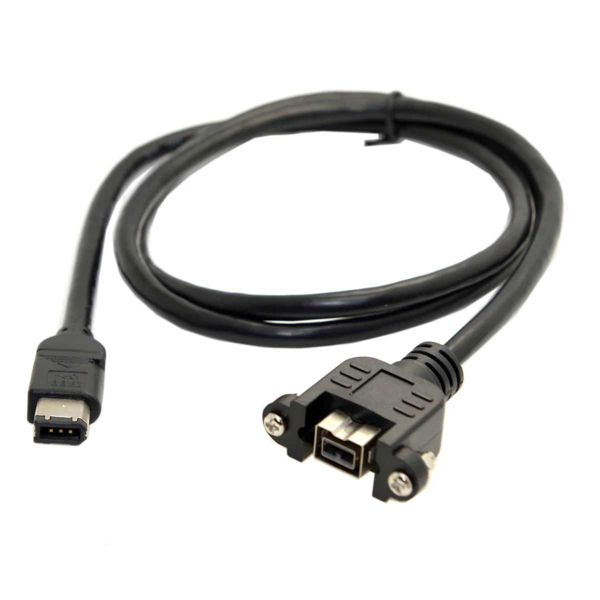 CY IEEE 1394b 6Pin Male to 9Pin Female Firewire 800 to 400 Mount Screws