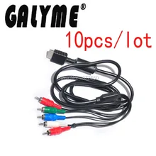 10 шт./партия Горячая HDTV AV Аудио Видео Компонент кабеля кабель шнур черная игра преобразования адаптер кабель игровая станция PS 2 PS 3 тонкий