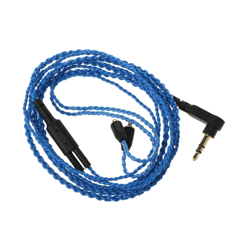 MMCX кабель для Shure SE215 SE315 SE535 SE846 наушники кабели для наушников шнур - Цвет: Синий