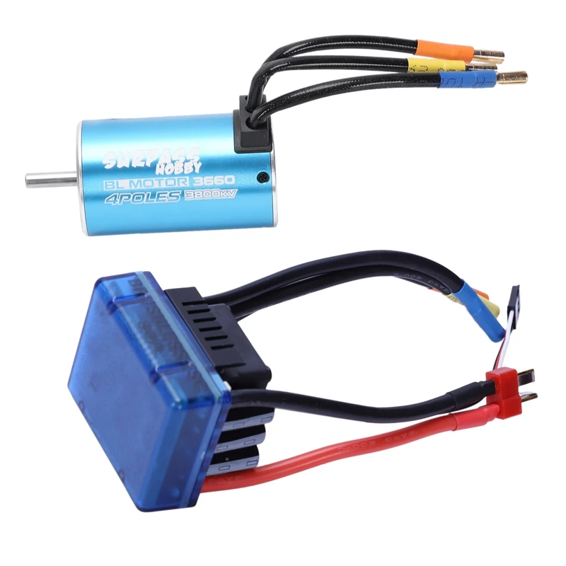 

SURPASS HOBBY 3660 3800KV Sensorless Brushless Motor with 80A ESC for 1/10 RC Rally Car