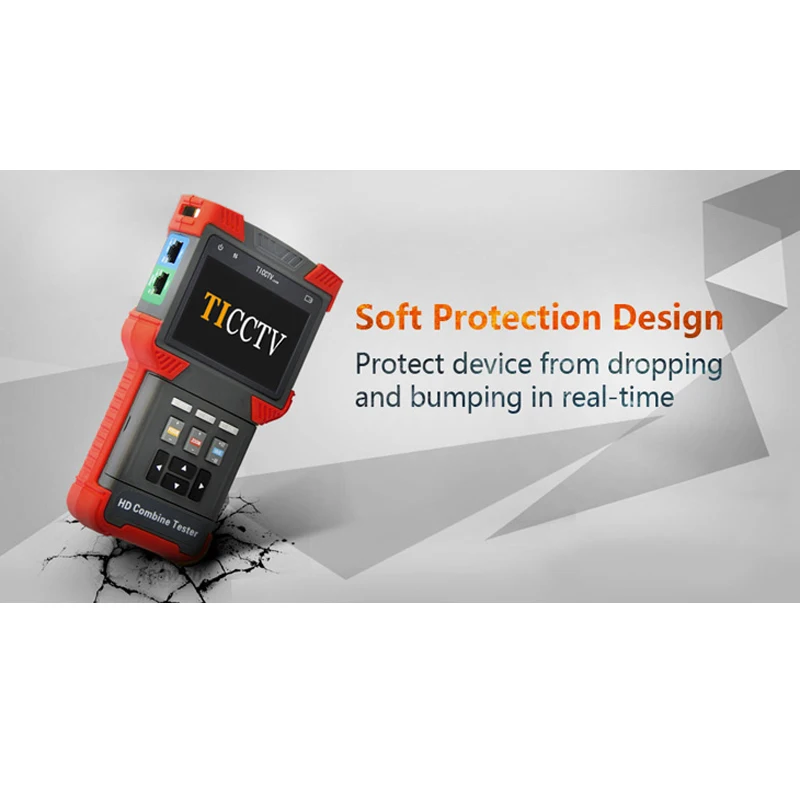 

T-T62-AHD Free Shipping Handheld Security Tester CCTV Tester AHD + IPC + TDR +POE+ Analog Camera Tester 4.0-inch