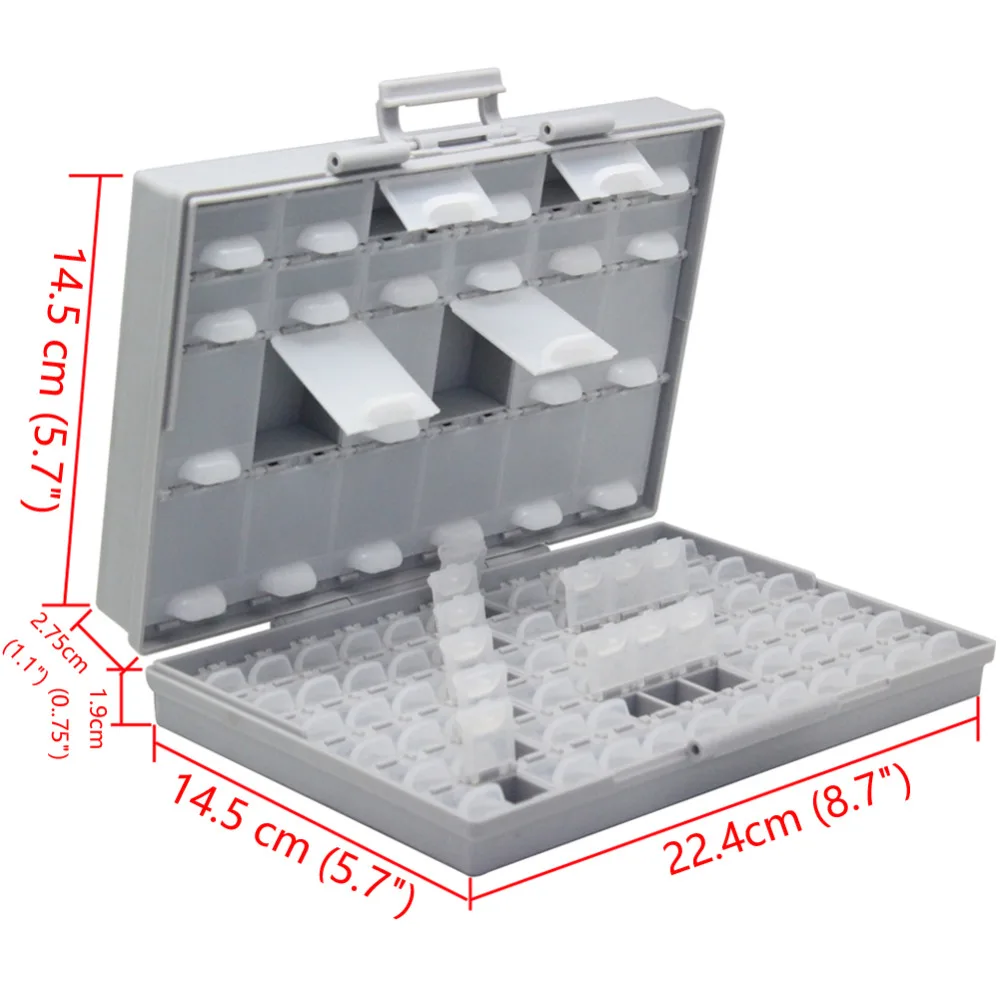 AidetekBOXALL96 крышки Корпус SMD SMT части Организатор поверхностного монтажа коробка лаборатория электроники Чехлы для хранения и органайзеры