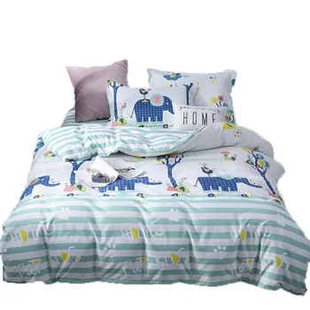 

Quilt Cover Set Polyester Bed Cover Set Four Piece Bedding Tribute Cotton Pillowcase Creative Pattern Full Size w715