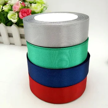 

HL 4 rolls (100 yards) 25mm width satin ribbon wedding decoration crafts packing belt for making bows DIY weaving colors A21