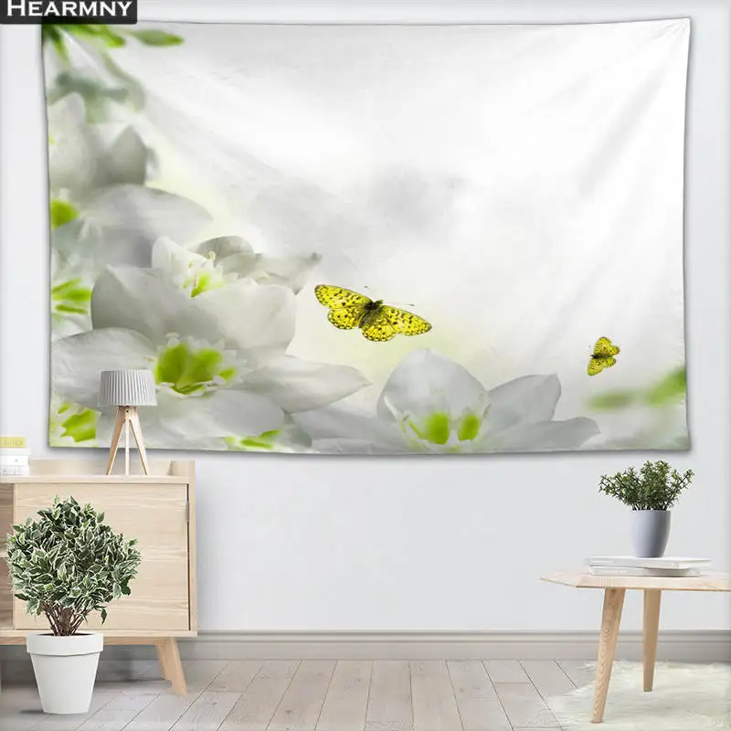Фон тканевый балдахин гобелен настенный висящий на заказ цветы орхидеи спальня гостиная одеяло Йога пляжное полотенце скатерть - Цвет: 12