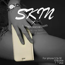 Magnetic Skin Feeling For Apple iphone 7 Plus 6 6s 5 5s SE Fashion PU Leather Flip Cover Funda Card Slot Stand