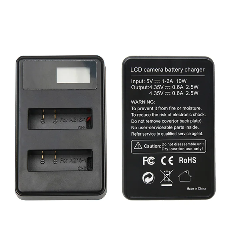 2 шт. батареи для Xiaomi YI lite 4k 4K plus + ЖК дисплей USB двойное зарядное устройство Xiaoyi Action