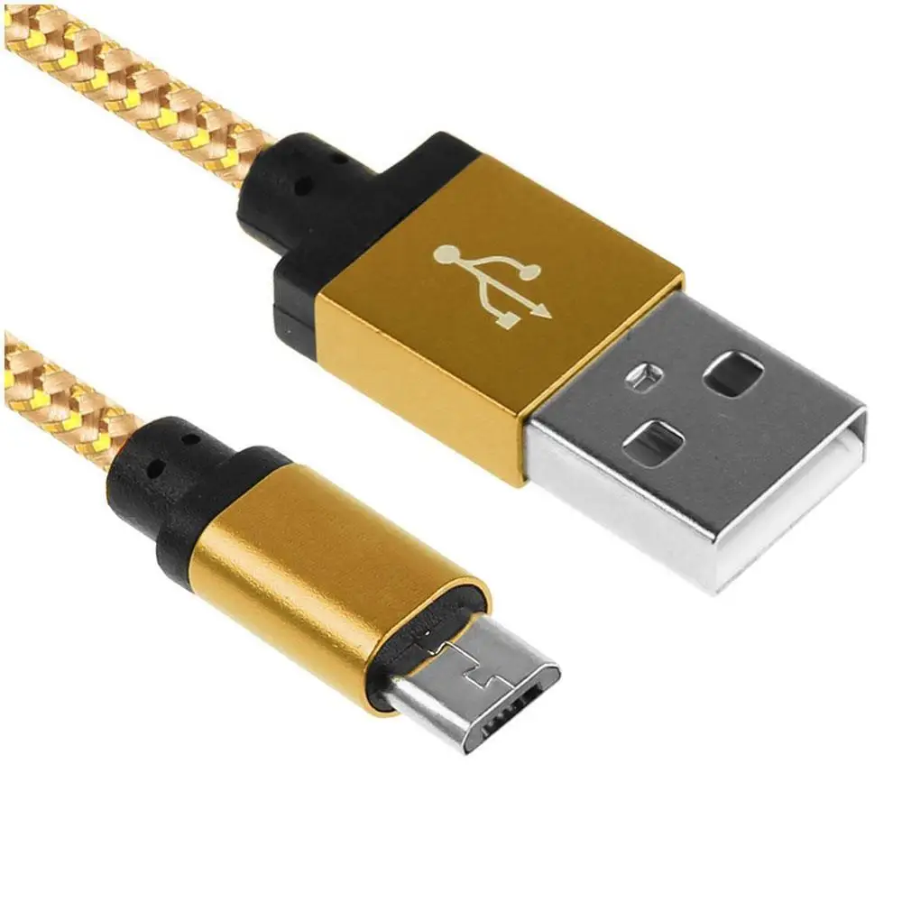 100pcs/lot Universal 2M 3M Copper Wires Micro USB Data Sync Charging