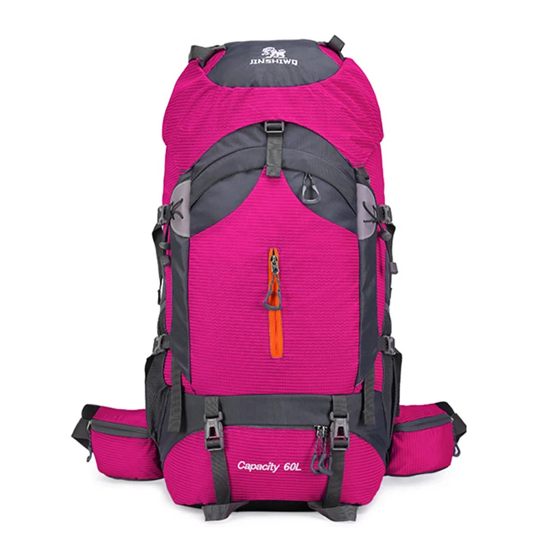 Specialized Camping Trekking Backpack 60L Climbing Hiking Rucksack with Detachable Carring System Large Capacity Travel Bag - Цвет: Rose