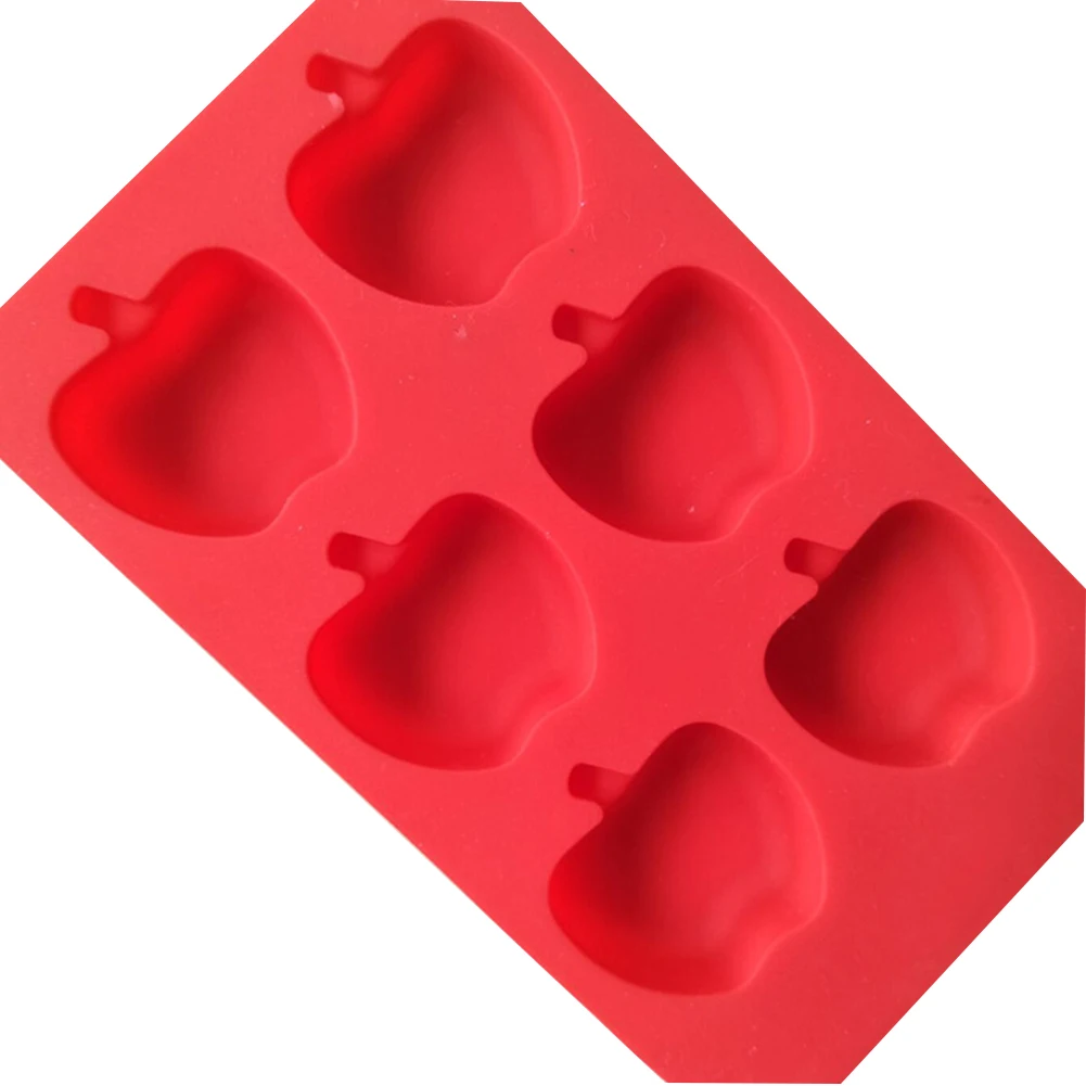 

6 Cavities Apple Cake Mold Silicone Mold For Candy Chocolate Biscuit Baking The Best Bakeware Mold Colorful