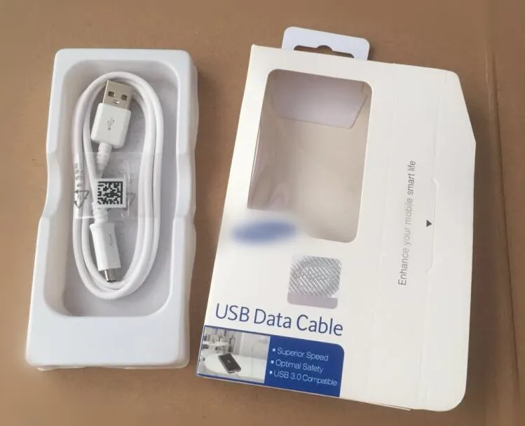 

100Pcs/Lot 100% Original 1m Micro USB Fast Charger Cable Data Sync cable for Samsung Galaxy S3 S4 S7 Note 4 5 S9 With packaging