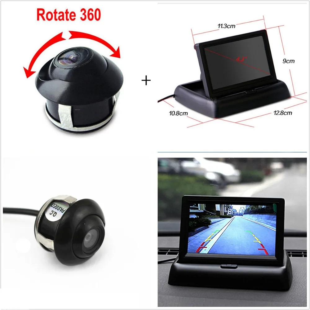 imágenes para Plegable de 4.3 pulgadas Retrovisor Del Coche Monitor con Cámara de Visión Trasera de Ayuda Al Aparcamiento monitor de pantalla tft lcd de coches inversa cámara imágenes para Plegable de 4.3 pulgadas Retrovisor Del Coche Monitor con Cámara de Visión Trasera de Ayuda Al Aparcamiento monitor de pantalla tft lcd de coches inversa cámara