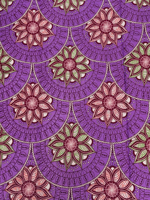 african patterns super deluxe wax purple green red flower designs 6 purple and green designs