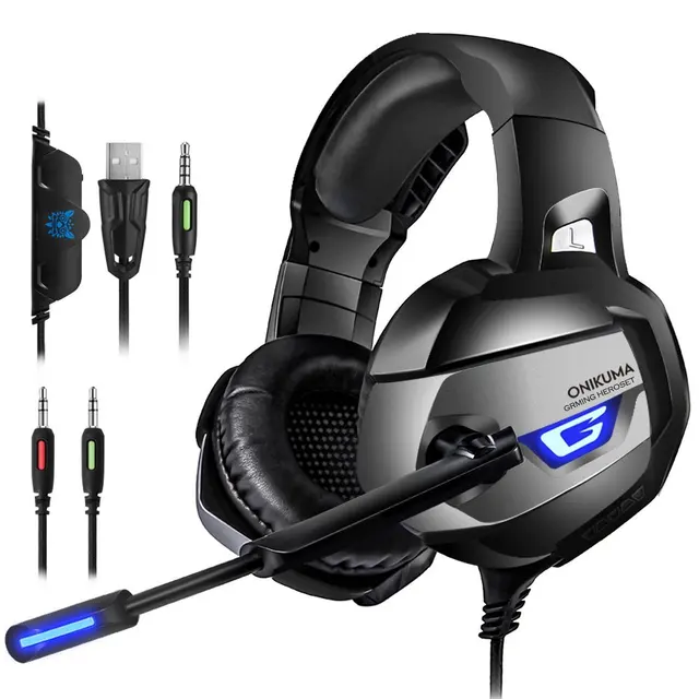 PS4 Bass Gaming Headphone with LED Lights & Noise-Canceling Mic for Sony PS4 XBOX One Nintend Switch PC Mobile Phone Tablet PS4 Bass Gaming Headphone with LED Lights & Noise-Canceling Mic for Sony PS4 XBOX One Nintend Switch PC Mobile Phone Tablet