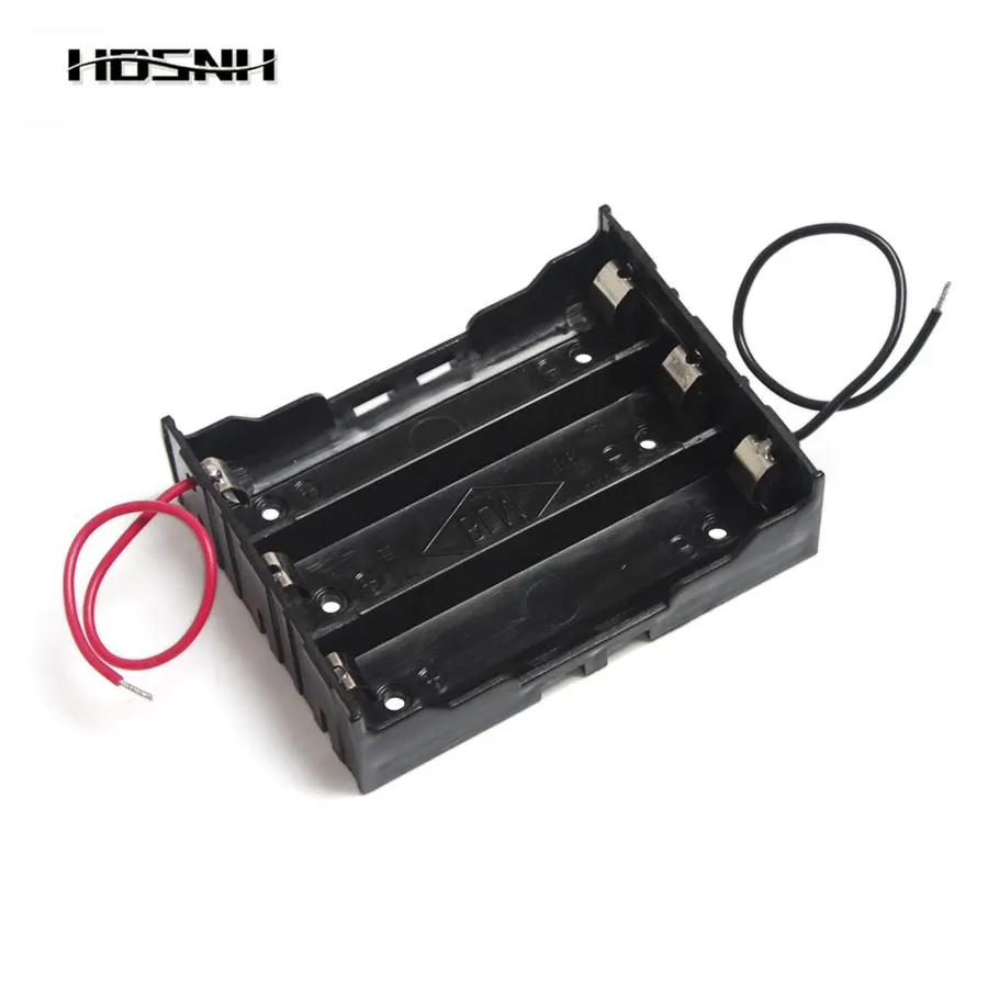 1Pcs Black Plastic 3x18650 Battery Storage Box Case 3Slot Way DIY