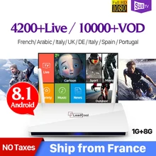 Leadcool France IPTV Box Android 8.1 IP TV 1 Year SUBTV IUDTV QHDTV Code IPTV Spain Italia Dutch Belgium French Arabic IPTV Box