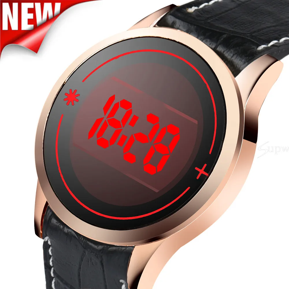 

Men's Wristwatch Fashion LED Digital Touch Screen Day Date Silicone Wrist Watch Creative Design Male Digital Watch #25