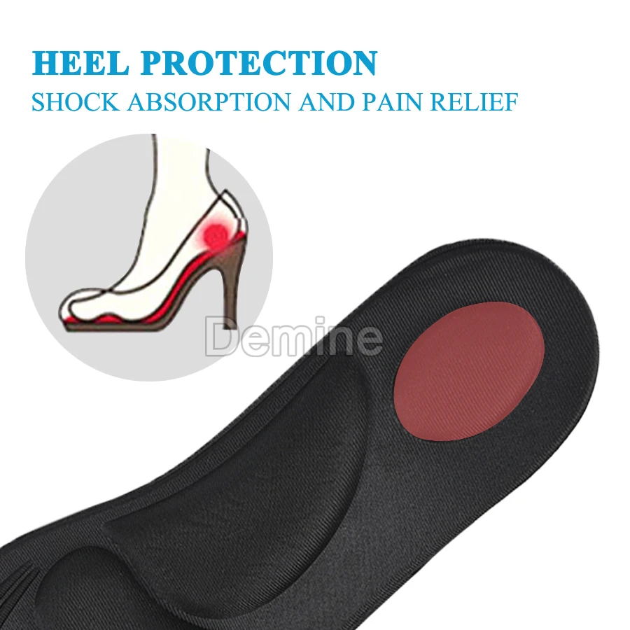 4D уплотненные ортопедические стельки, плоскостопие, поддержка свода стопы, пена с эффектом памяти, Plantillas Fascitis, обувной коврик Semelles Confort Accessoire Chaussur