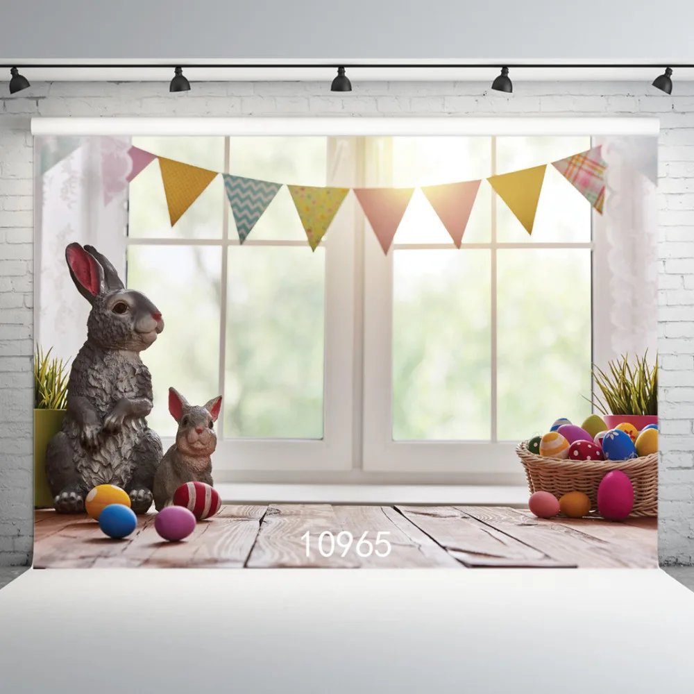 SJOLOON Easter vinyl photography background colorized eggs photography