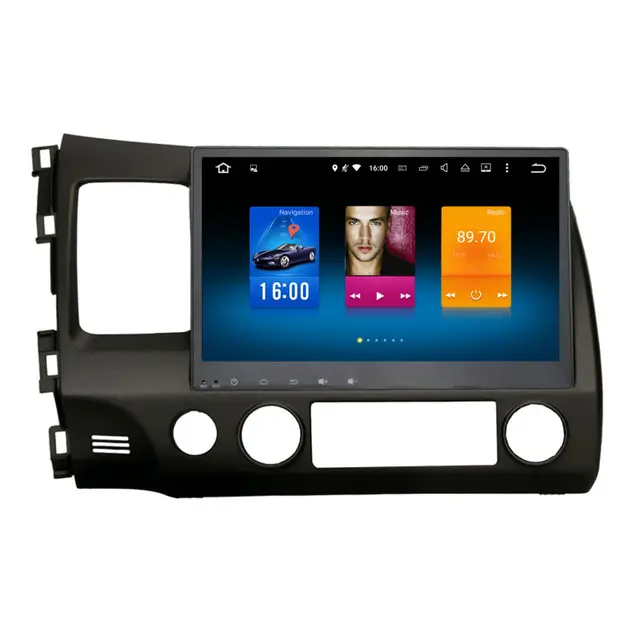 Car 2 din android GPS for Honda Civic 8 autoradio navigation head unit multimedia radio broswer