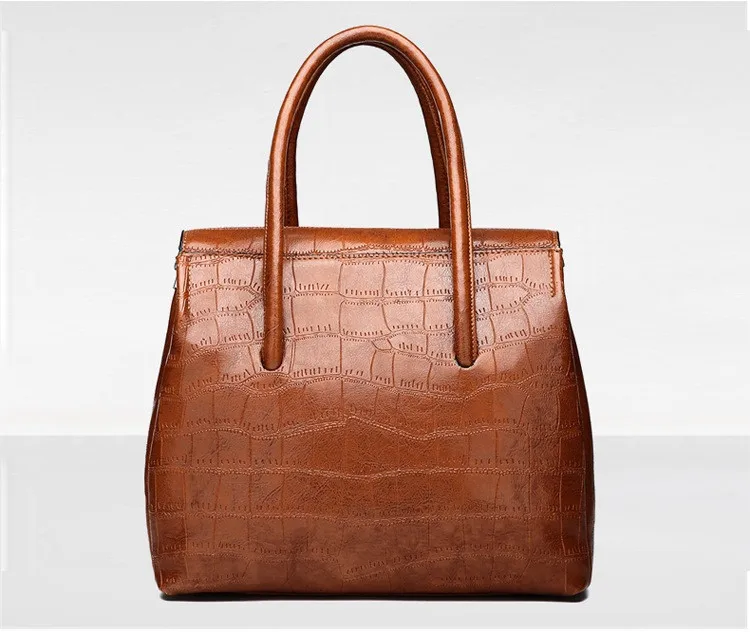 MJ Women Handbag Alligator PU Leather Shoulder Bag Female Large Capacity Top-Handle Bags Luxury PU Leather Tote Messenger Bag (27)