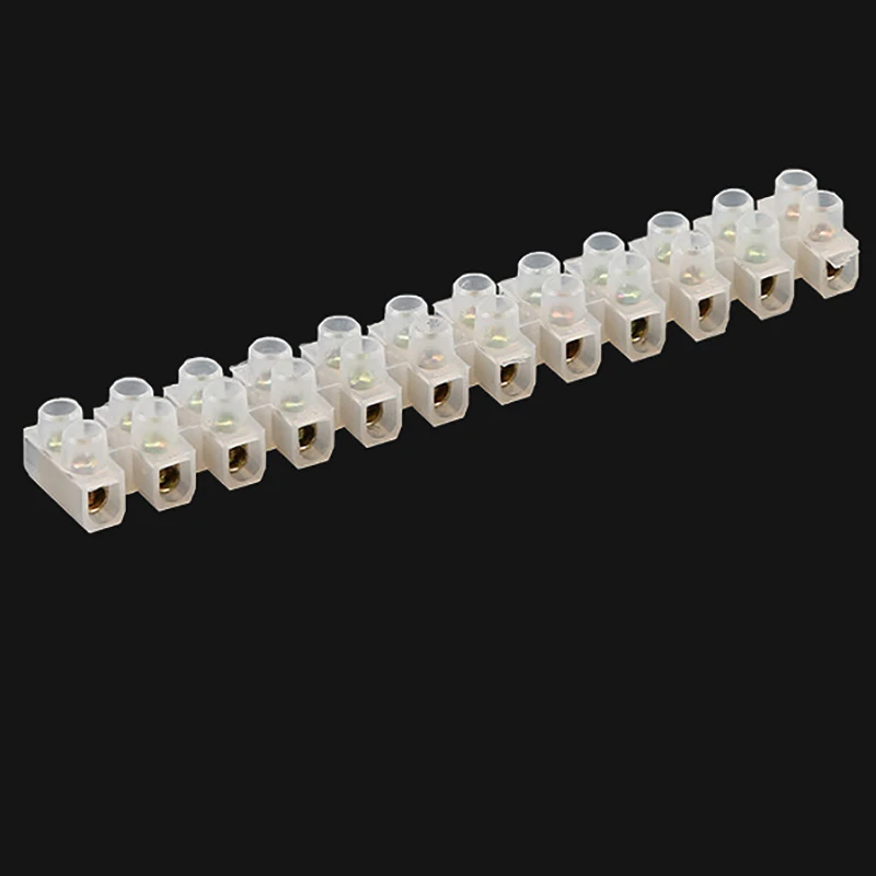 X3-1012 10pcs Screw Terminal Block Connector 10A 12Position Electrical Wire Barrier Strip Two Row Flame Retardant Nylon | Обустройство