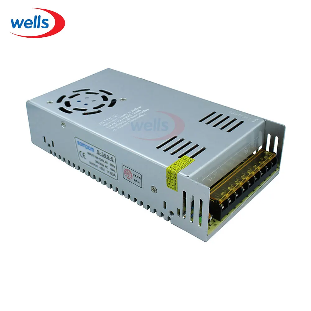Fonte de Alimentação para Ws2811 300 w Ws2801 Lpd8806 Led Strip Luz Interruptor Transformador Conversor Carregador Driver ac dc 5 v 60a 6 fonte de alimentação para ws2811 ws2801 lpd8806