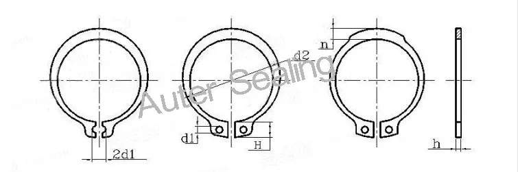 DIN471 Размеры M16 стопорное кольцо для вала стопорные кольца для валов Sicherungsring 304 Нержавеющая сталь стопорные кольца