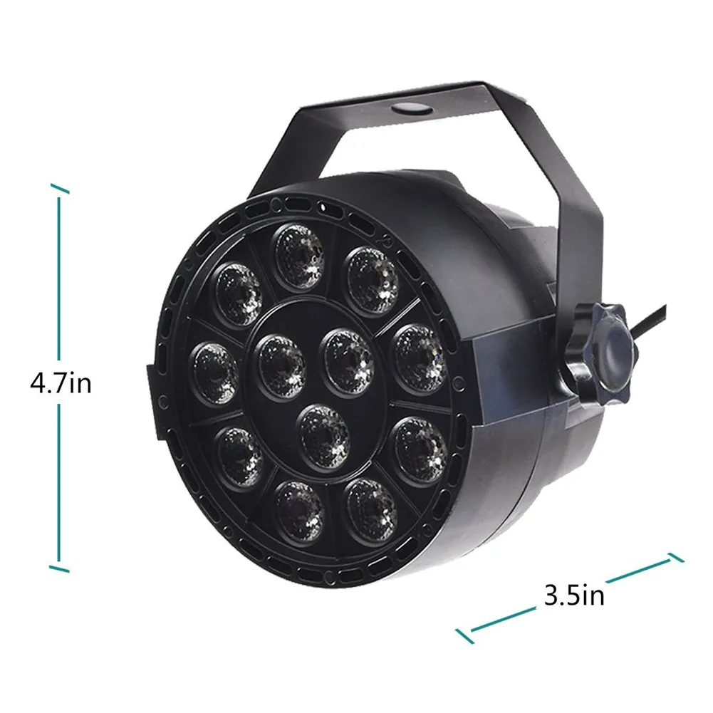 

Hot Par Light 12 LED RGB 3IN1 18W Stage Lighting effect DMX 512 Club Disco Party Ballroom KTV Bar Wedding DJ Projector Spotlight