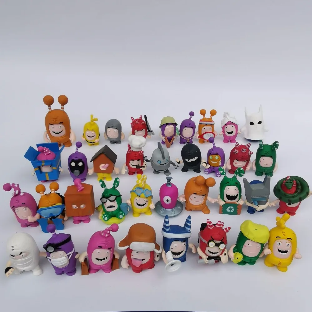 

Hotsale Unique 20 pcs/lot Oddbods Toy Figures Zee Jeff Fuse Slick PVC Action Figure Collection Gift party Gift