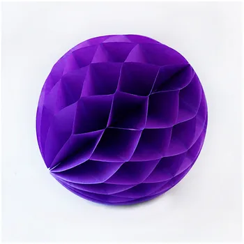 

12pcs 6" 15cm Dark Purple Paper Honeycomb DIY Party Wedding Decoration 12 Colors